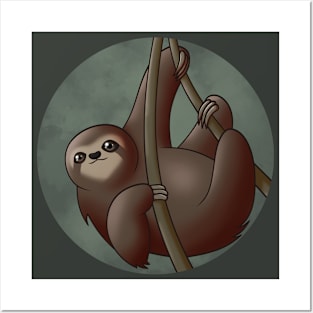 Sloth happy Posters and Art